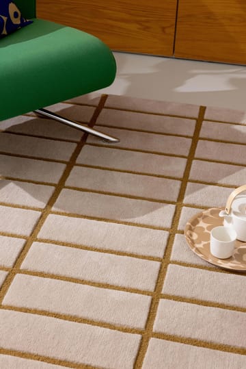 Tiiliskivi wollen vloerkleed - Bronze Yellow, 250x350 cm - Marimekko