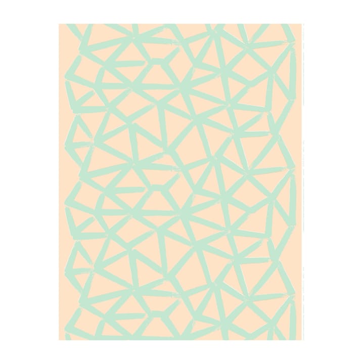 Ukkospilvi linnen stof - Peach-mint - Marimekko