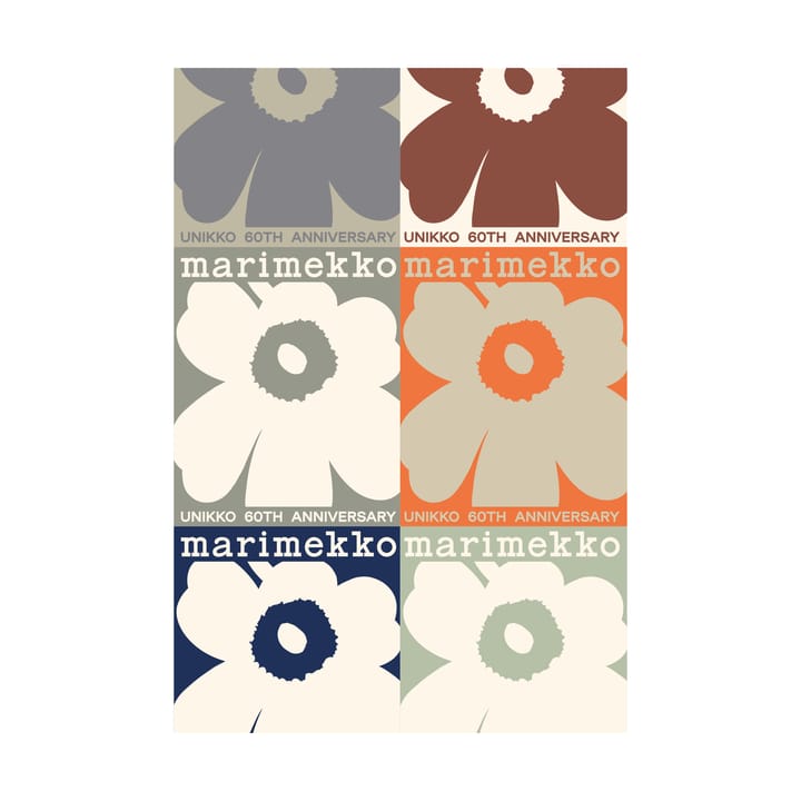 Unikko 60-jarig jubileum poster 70x100 cm, Multi Marimekko