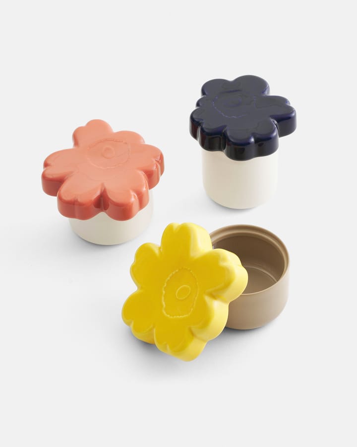 Unikko 60-jarig jubileum pot Ø19x11 cm, Terra-spring yellow Marimekko