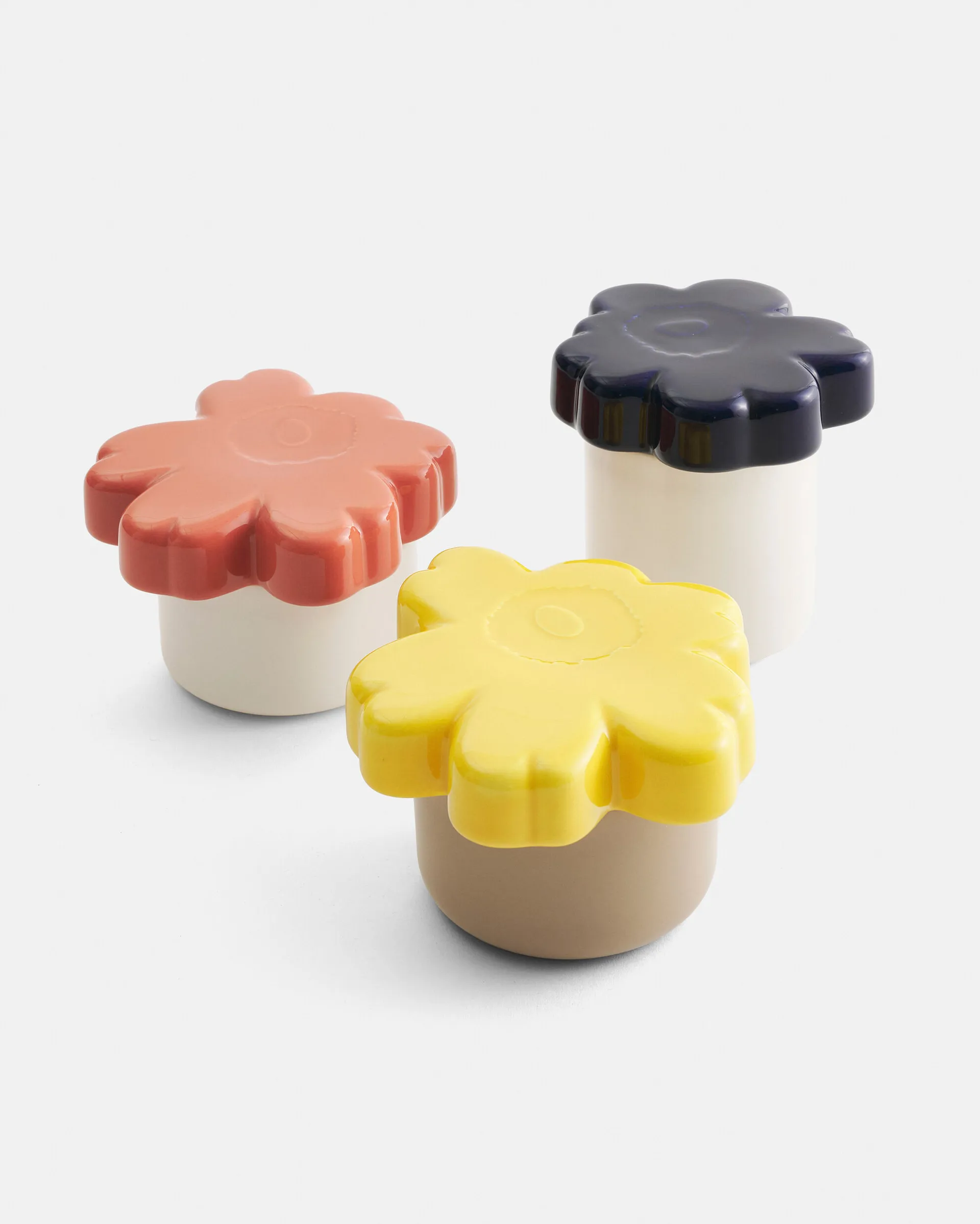 Unikko 60-jarig jubileum pot Ø19x11 cm, White-l. terra Marimekko