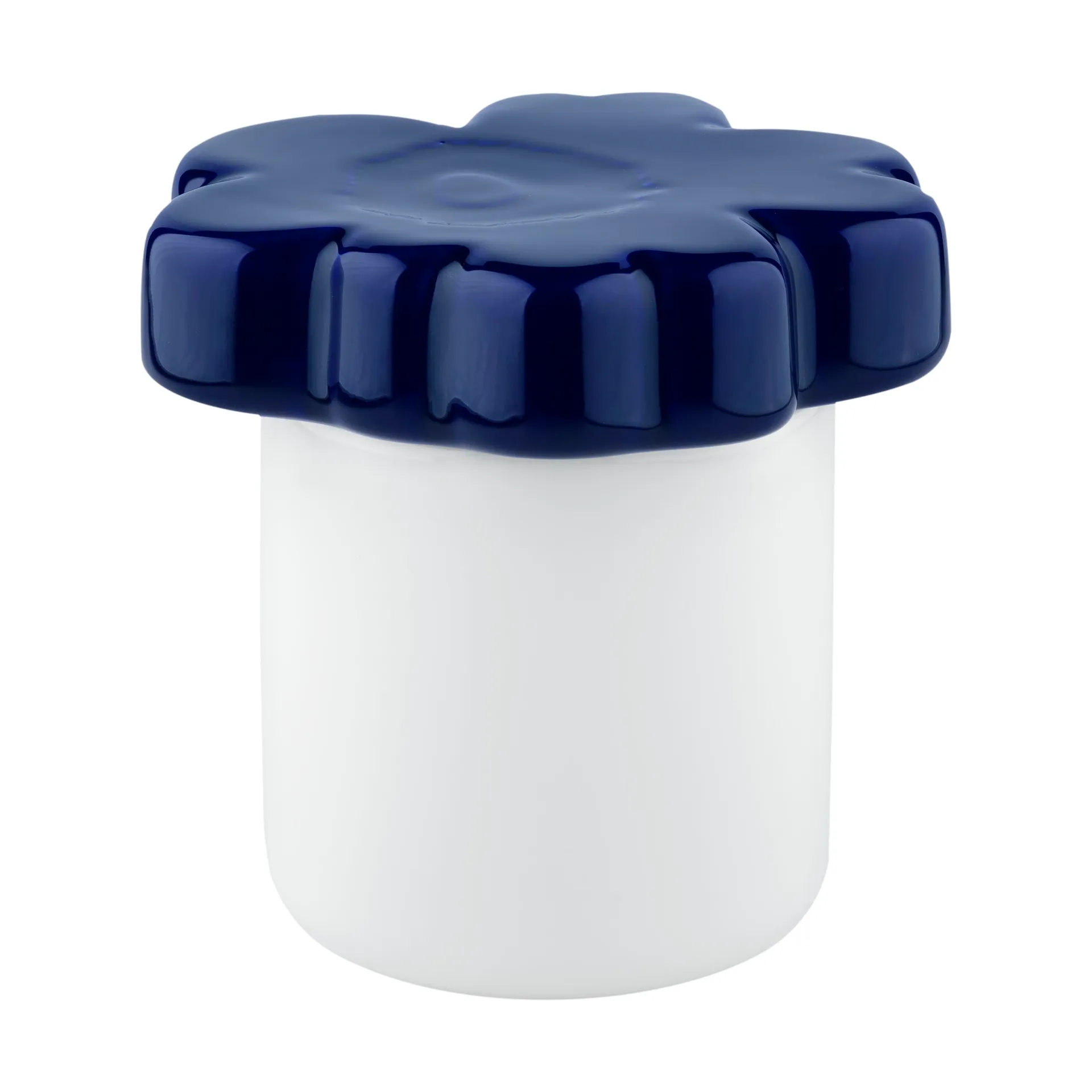 Unikko 60-jarig jubileum pot Ø6,5x15,5 cm, White-d. blue Marimekko