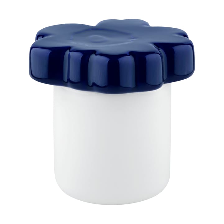 Unikko 60-jarig jubileum pot Ø6,5x15,5 cm, White-d. blue Marimekko