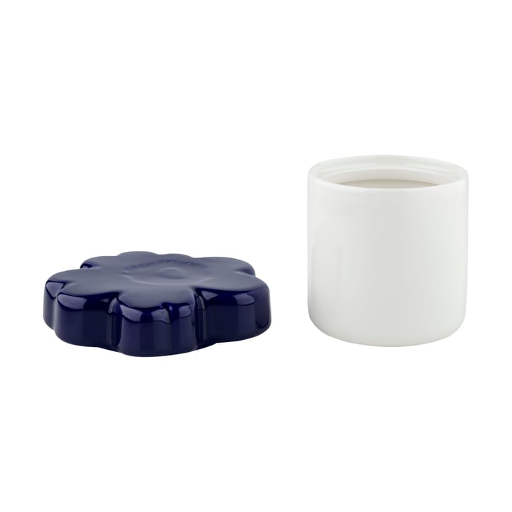 Unikko 60-jarig jubileum pot Ø6,5x15,5 cm, White-d. blue Marimekko