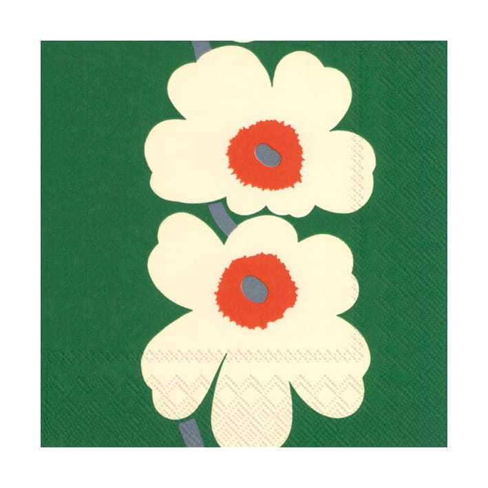 Unikko 60-jarig jubileum servet 33x33 cm 20-pack, Groen Marimekko