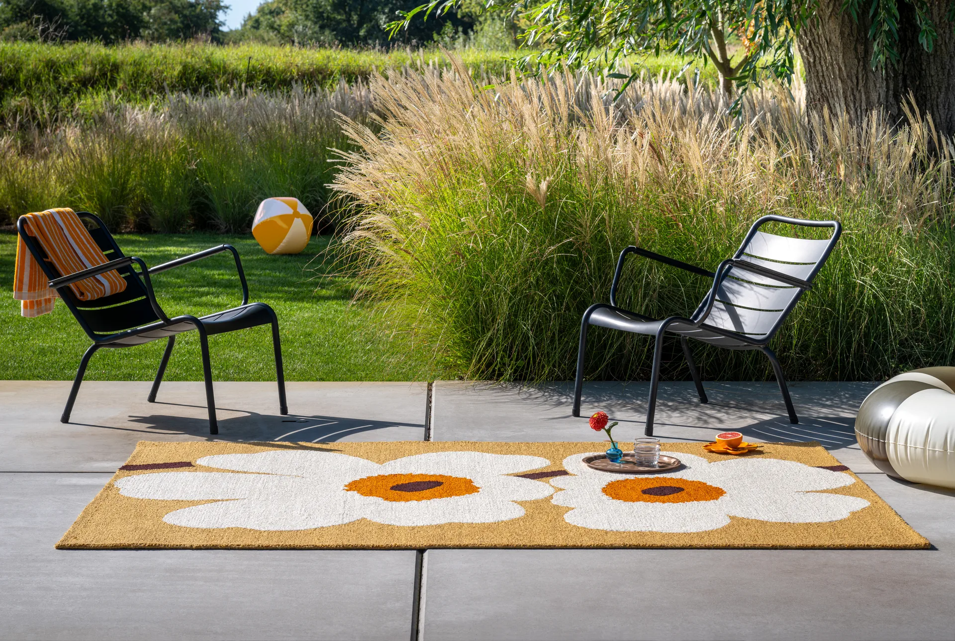 Unikko anniversary vloerkleed outdoor, Honey, 200x280 cm Marimekko