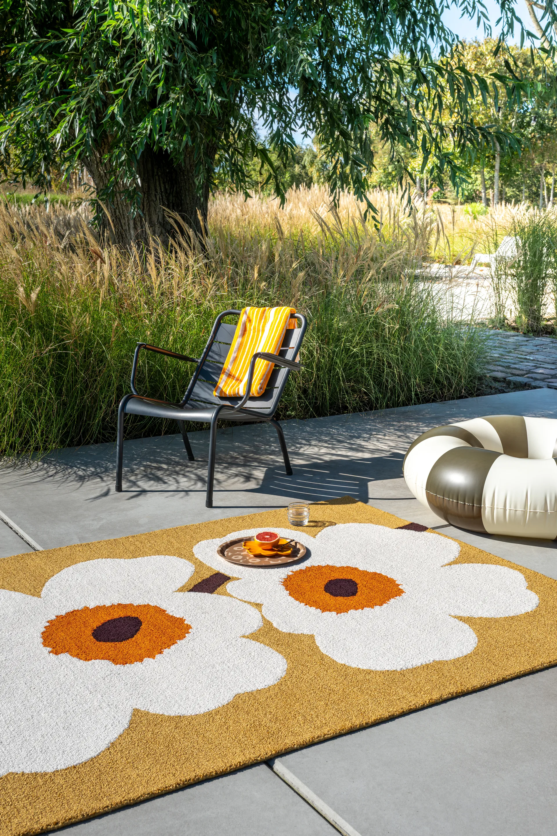 Unikko anniversary vloerkleed outdoor, Honey, 250x350 cm Marimekko