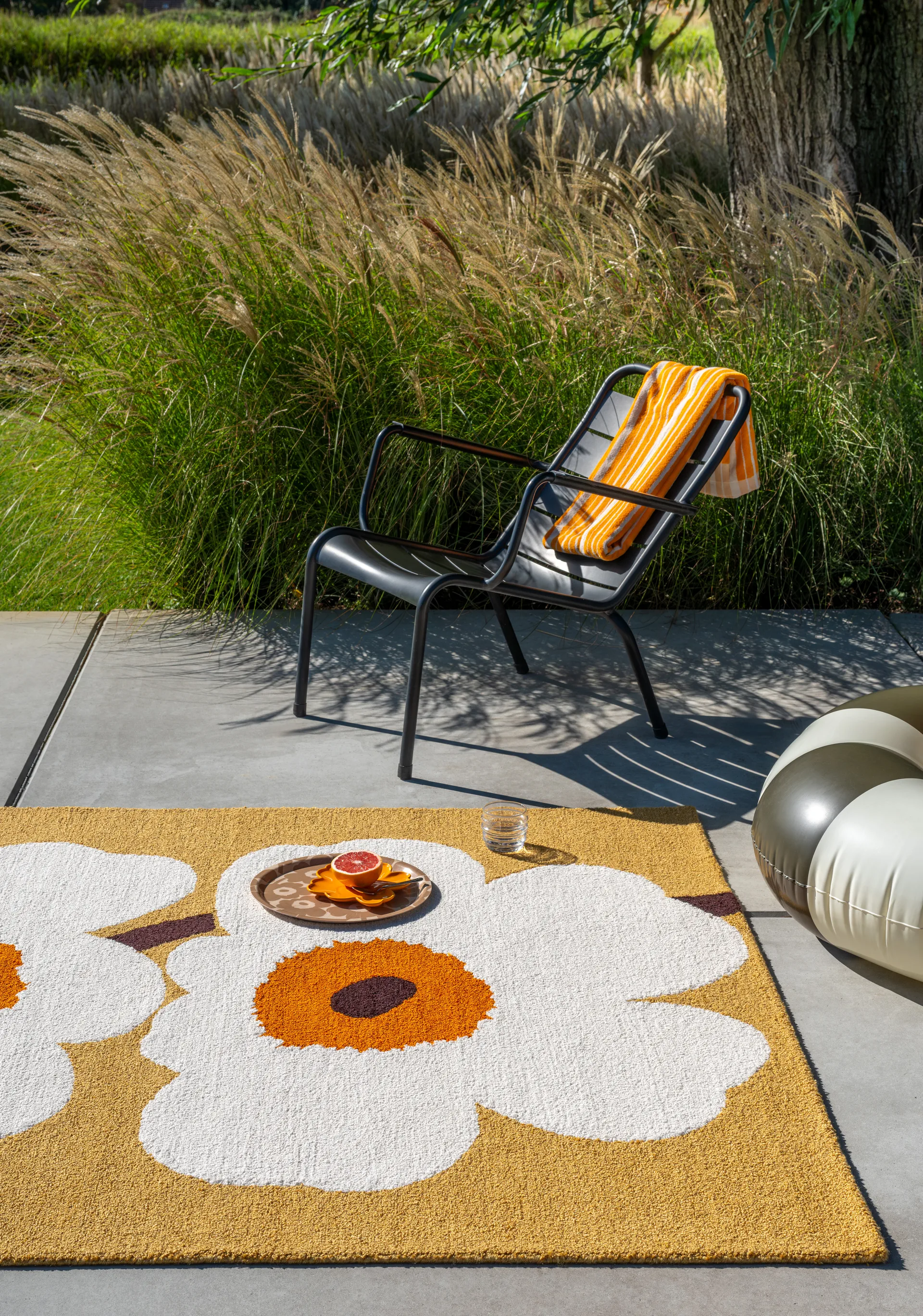 Unikko anniversary vloerkleed outdoor, Honey, 250x350 cm Marimekko