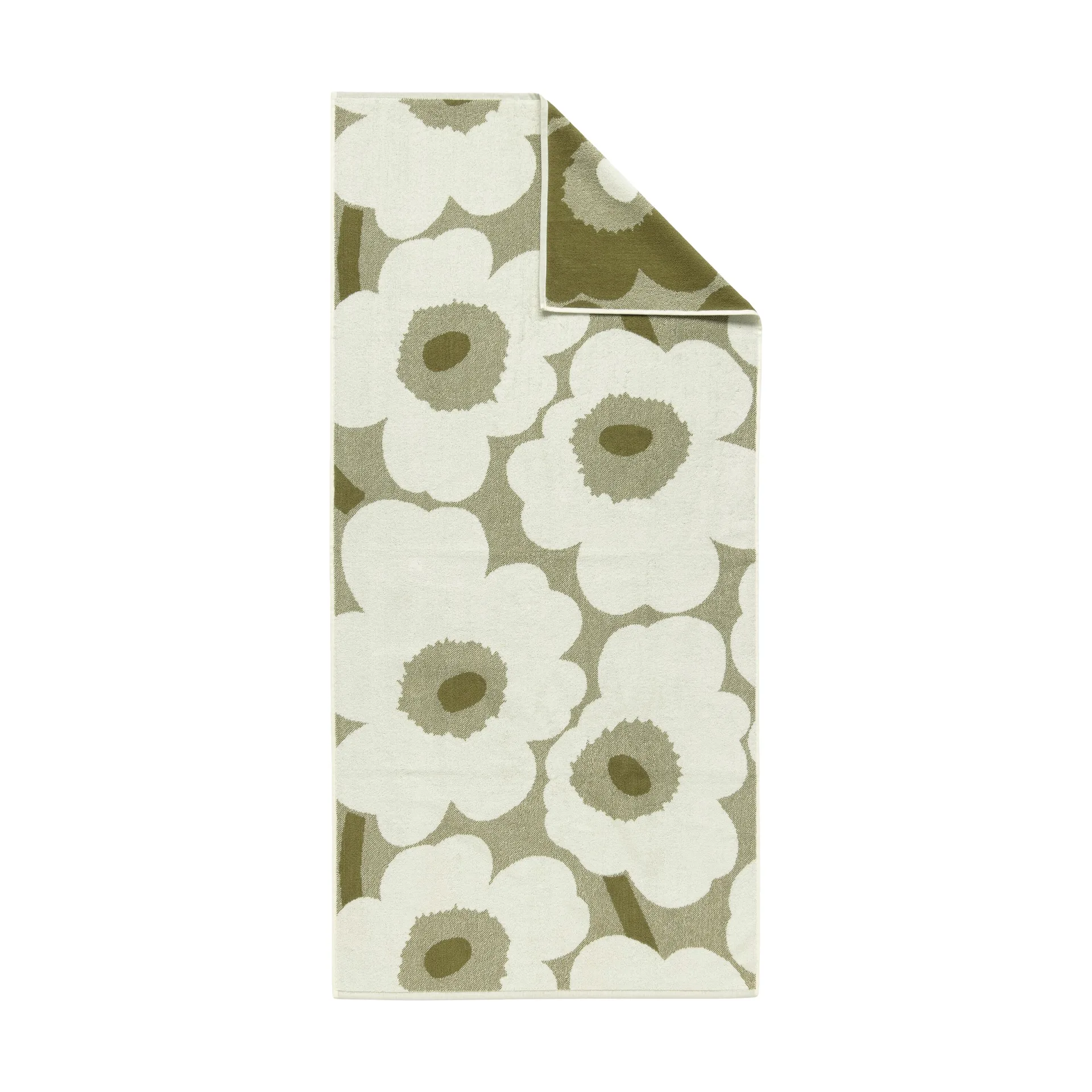 Unikko badhanddoek 70x150 cm, Groen umber-crème Marimekko
