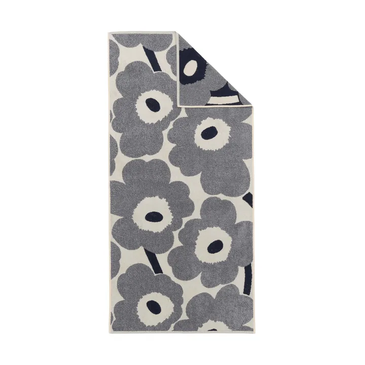 Unikko badhanddoek 70x150 cm - Off white-blueberry - Marimekko
