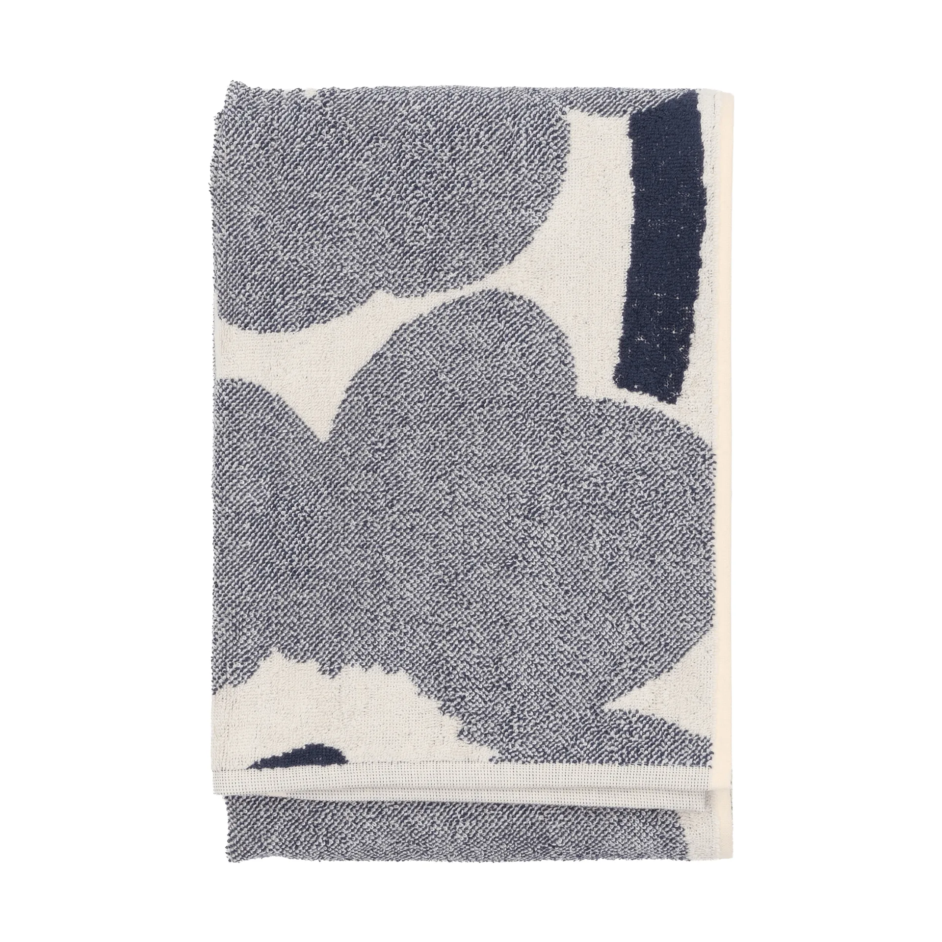 Unikko badhanddoek 70x150 cm, Off white-blueberry Marimekko