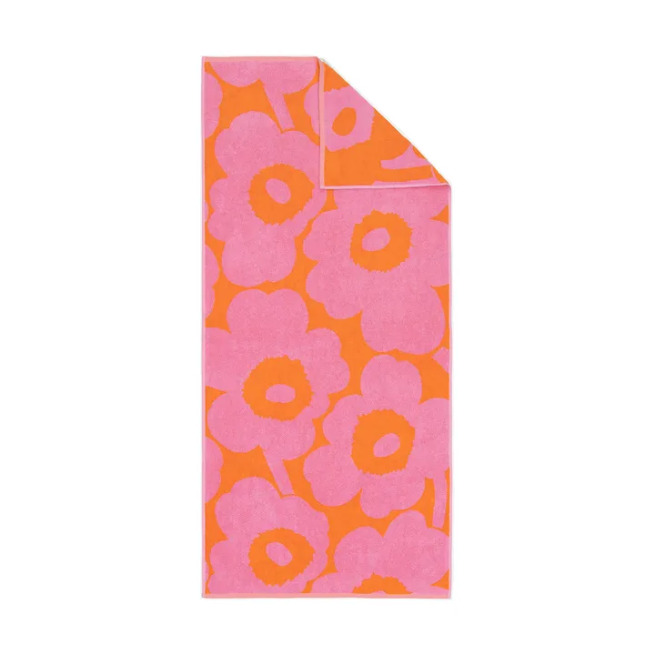 Unikko badhanddoek 70x150 cm - Orange-pink - Marimekko