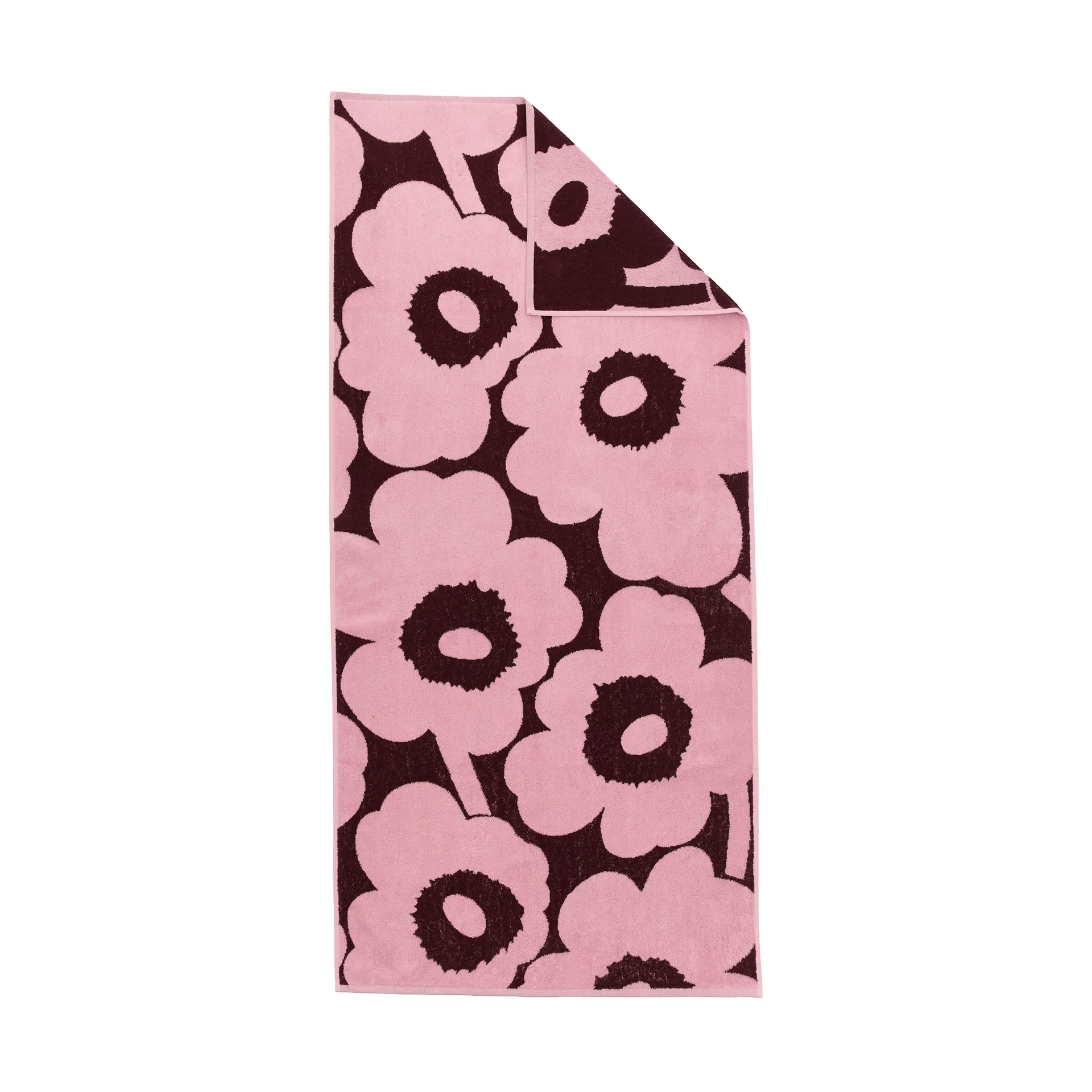 Unikko badhanddoek 70x150 cm, Plum-pink Marimekko