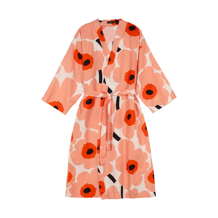 Unikko badjas L/XL - Off white-coral-orange red-charcoal - Marimekko
