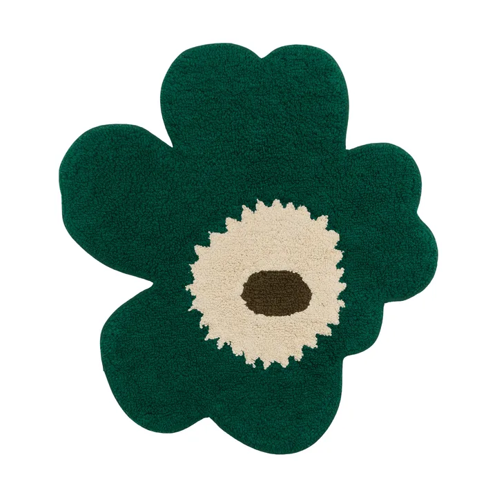 Unikko badmat 73x74 cm - Emerald-off white-mol - Marimekko