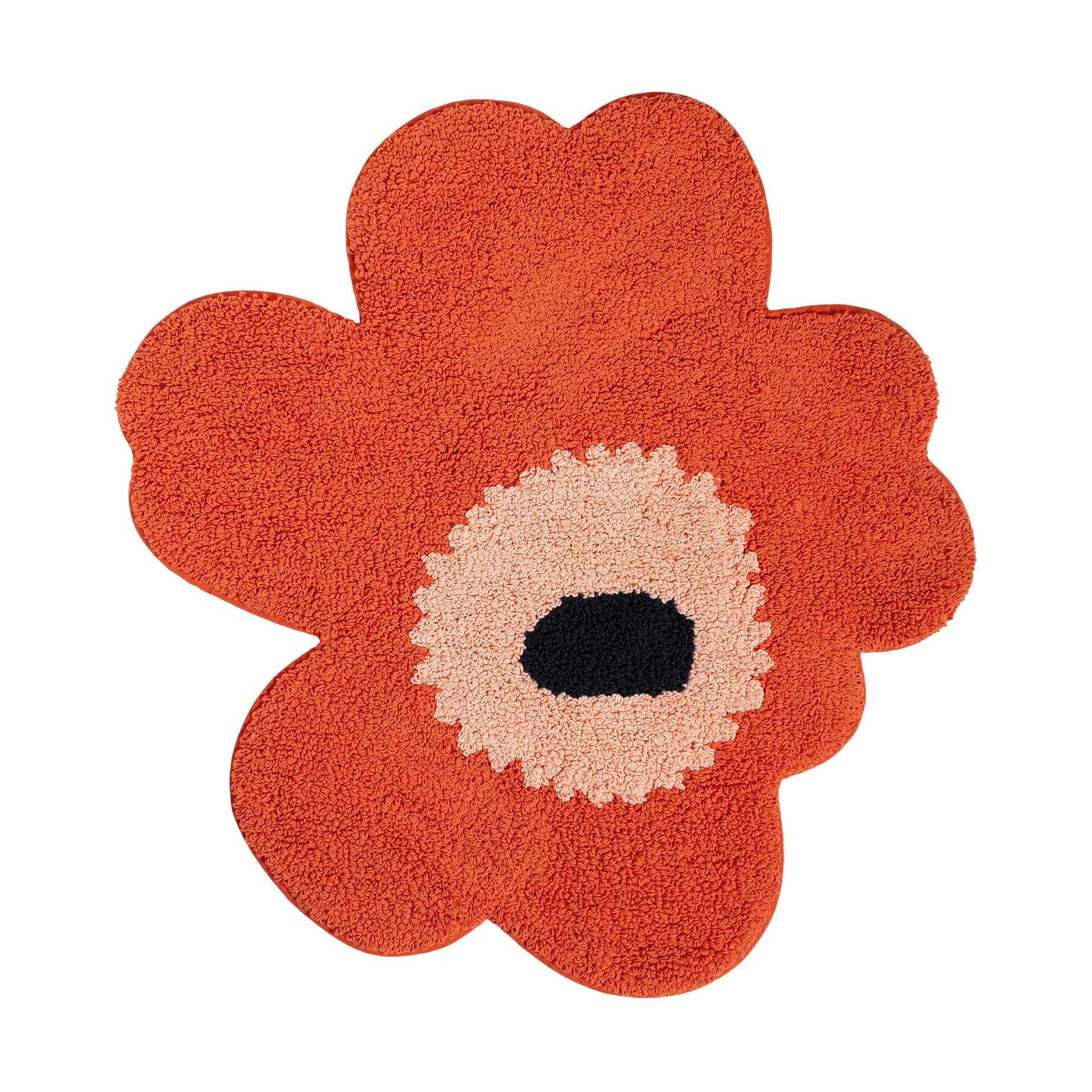 Unikko badmat 73x74 cm, Orange red-powder-charcoal Marimekko