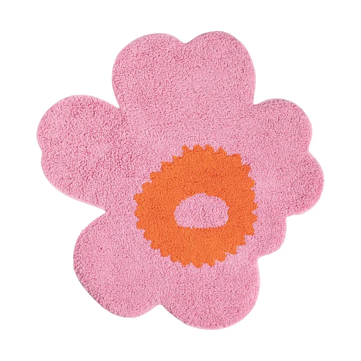 Unikko badmat 73x74 cm - Pink-orange - Marimekko