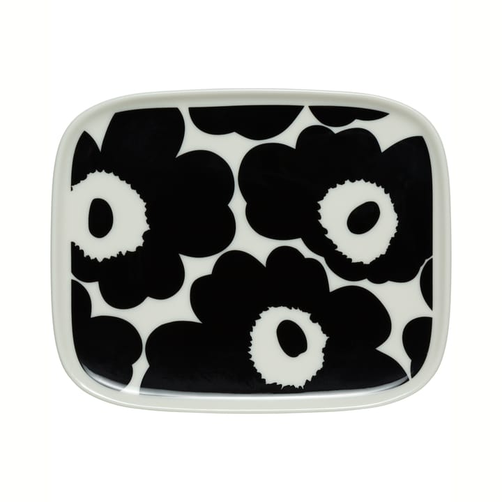 Unikko bord 12x15 cm - Zwart-wit - Marimekko