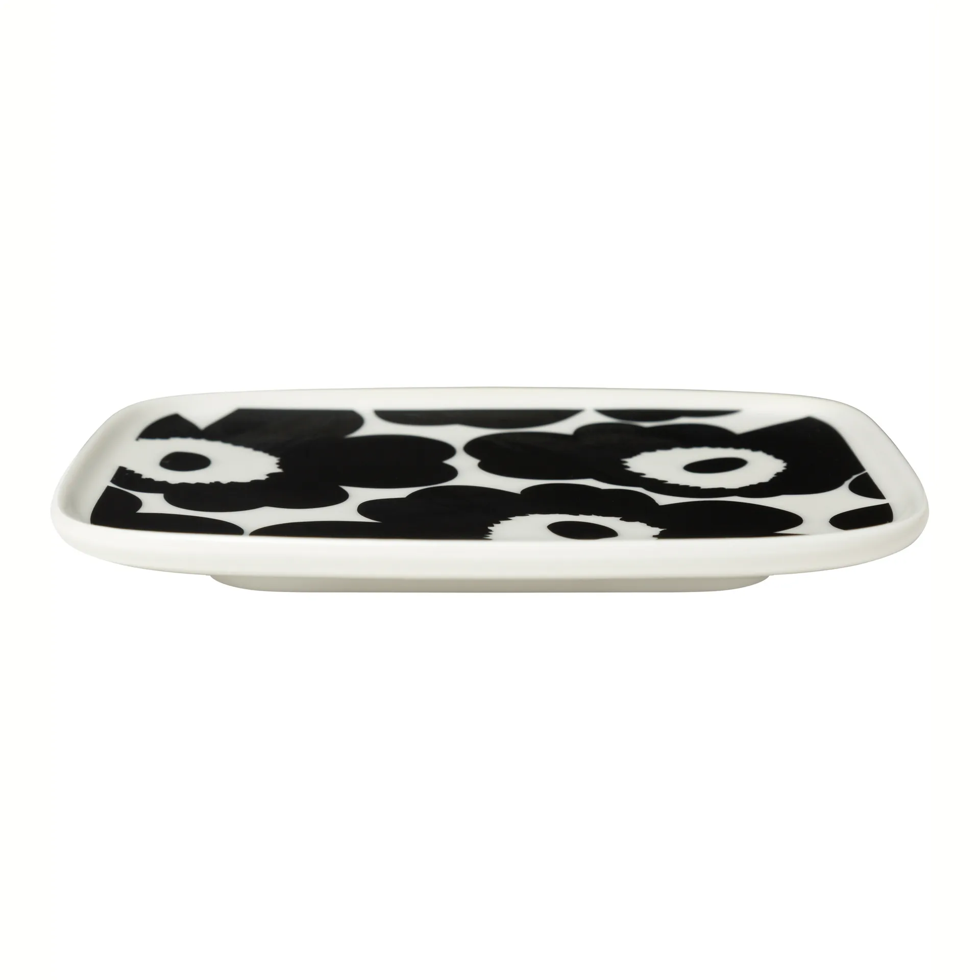 Unikko bord 12x15 cm, Zwart-wit Marimekko