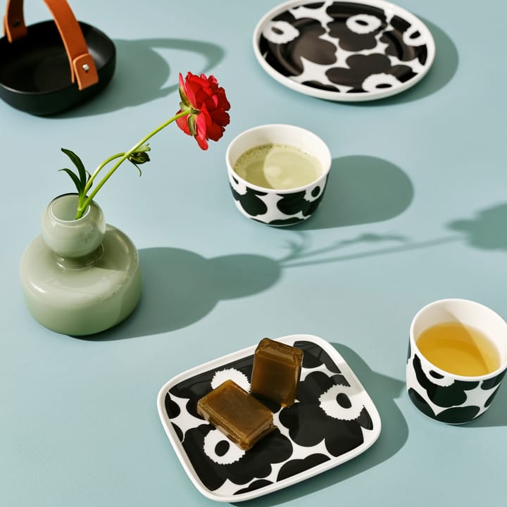 Unikko bord 12x15 cm, Zwart-wit Marimekko