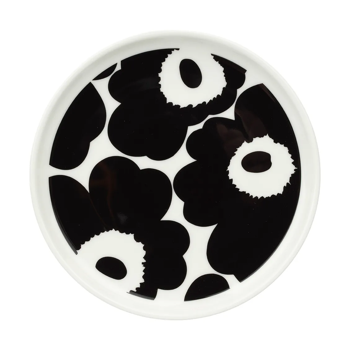 Unikko bord Ø13,5 cm, Black-White Marimekko