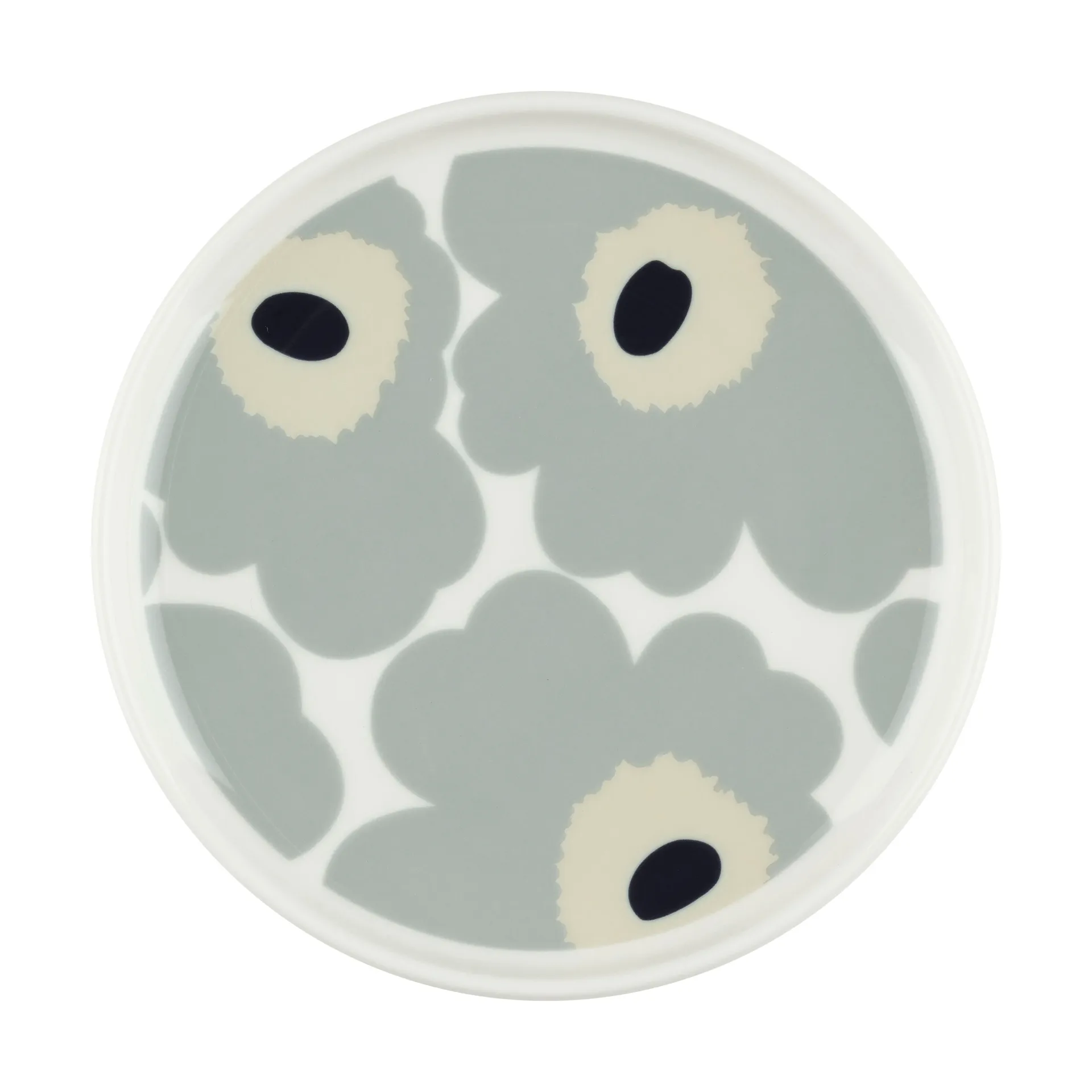 Unikko bord Ø13,5 cm, White-light grey-sand-dark blue Marimekko