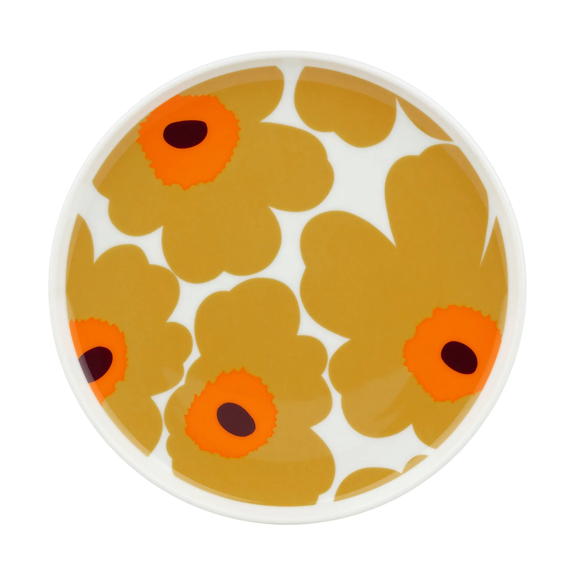 Unikko bord Ø20 cm, White-caramel-warm orange Marimekko