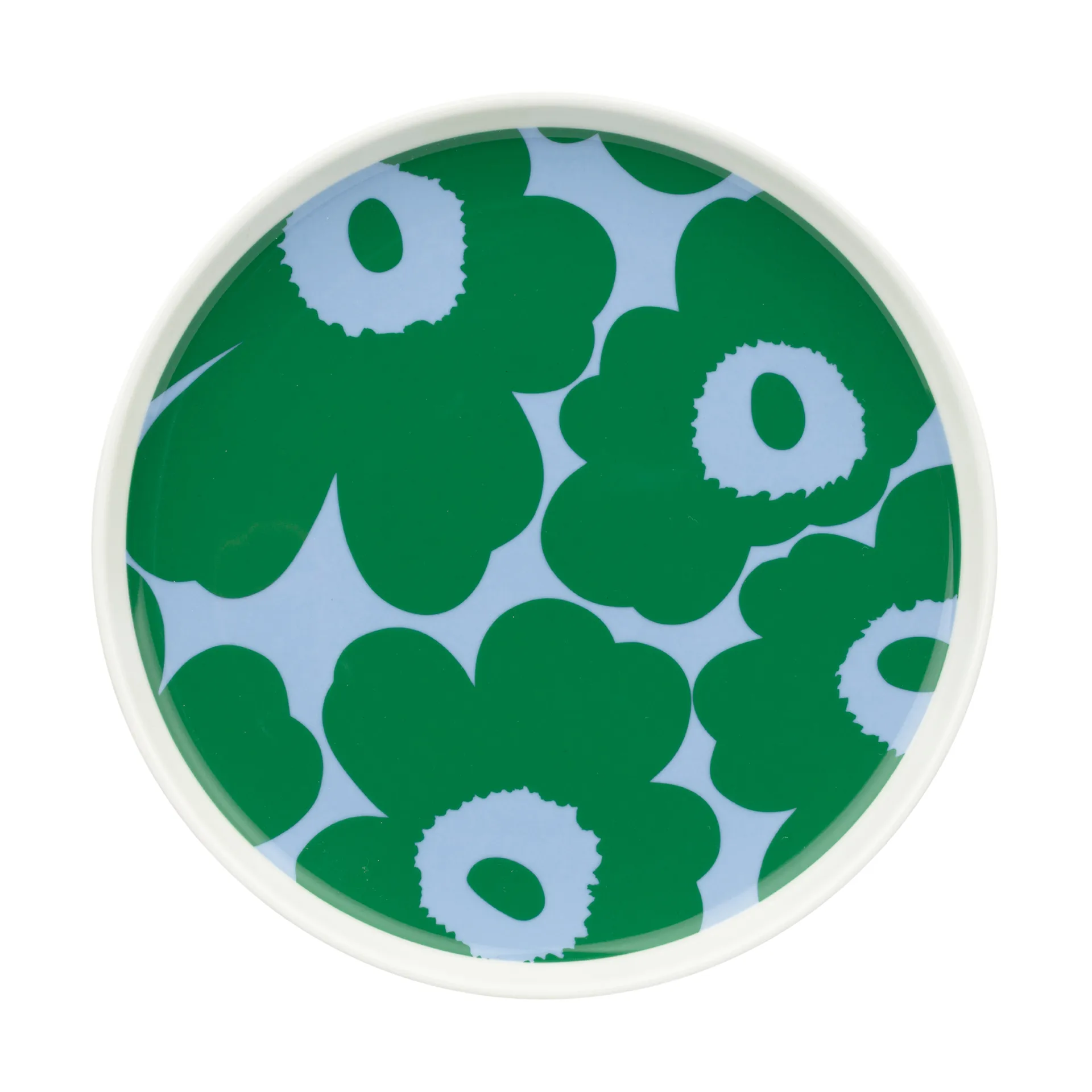 Unikko bord Ø20 cm, White-green-light blue Marimekko