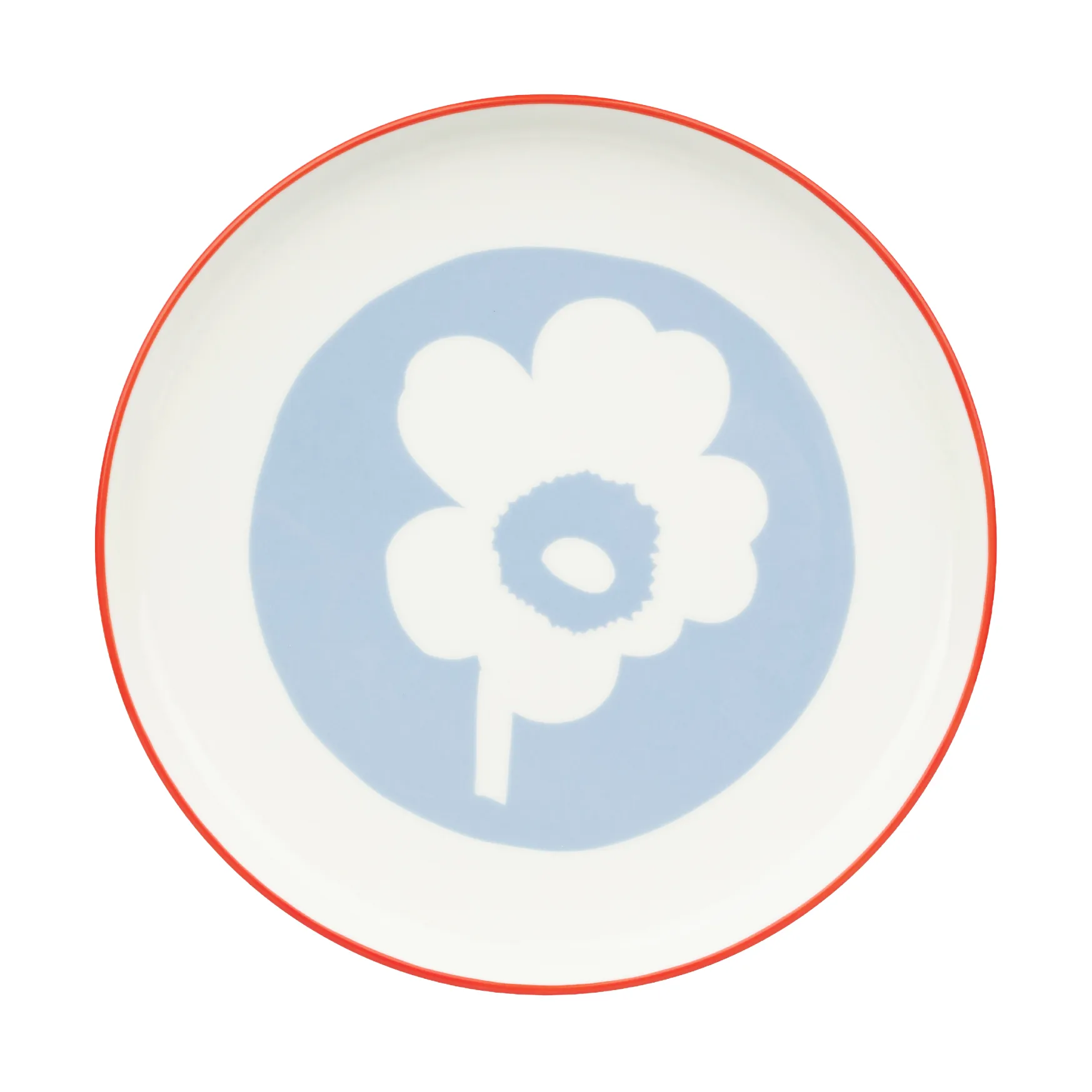 Unikko bord Ø20 cm, White-light blue-orange red Marimekko