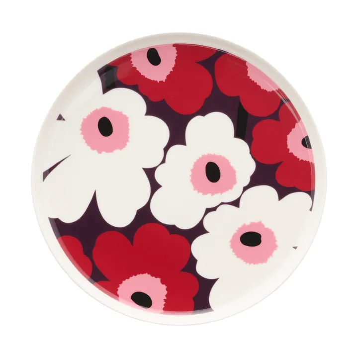 Unikko bord Ø25 cm - White-plum-cranberry-pink - Marimekko