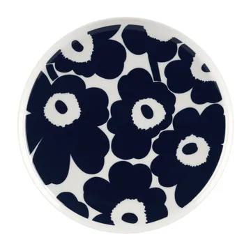 Unikko bord Ø25 cm - Wit-donkerblauw - Marimekko