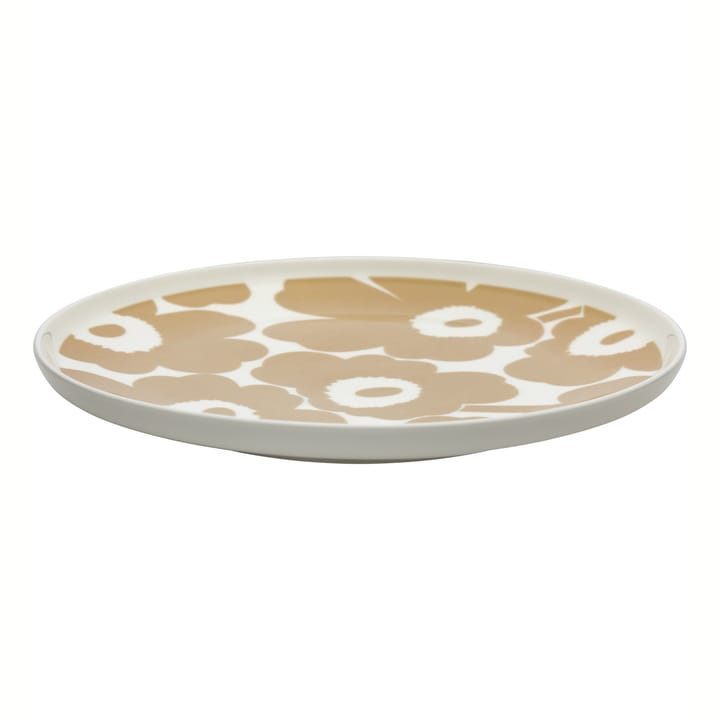 Unikko bord beige-wit, Ø25 cm Marimekko