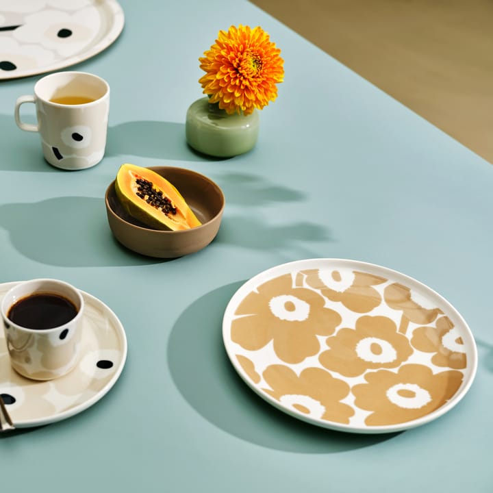 Unikko bord beige-wit, Ø25 cm Marimekko