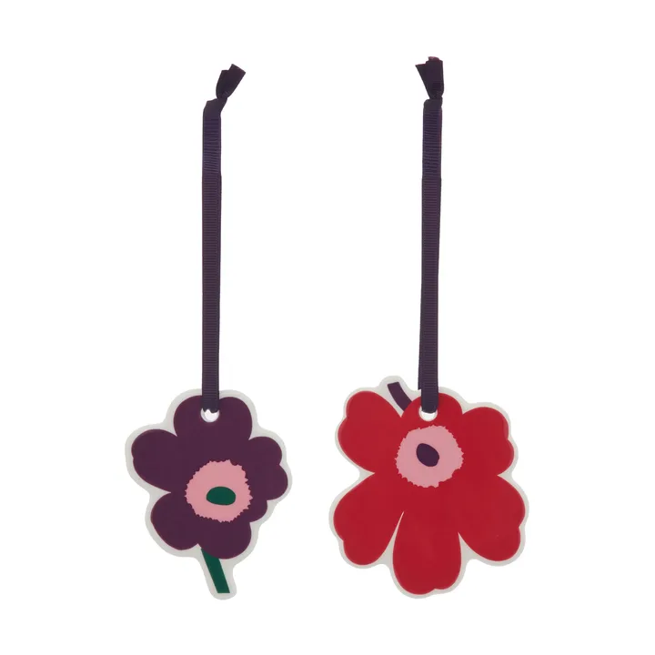 Unikko decoratiehanger - Cranberry-pink-plum, 2-delig - Marimekko