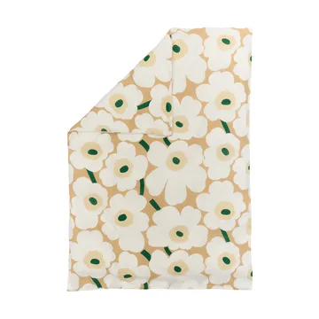 Unikko dekbedovertrek 150x210 cm - Sand-off white-hay-emerald - Marimekko