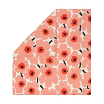 Unikko dekbedovertrek 220x240 cm - Off white-coral-orange red-charcoal - Marimekko