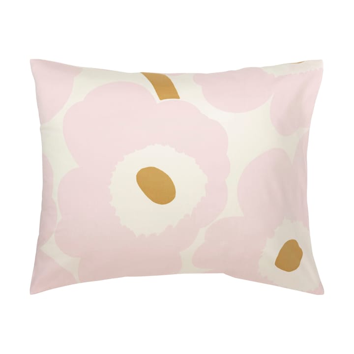 Unikko dekbedovertrekset 150x210 cm + 50x60 cm, White-light pink-beige Marimekko