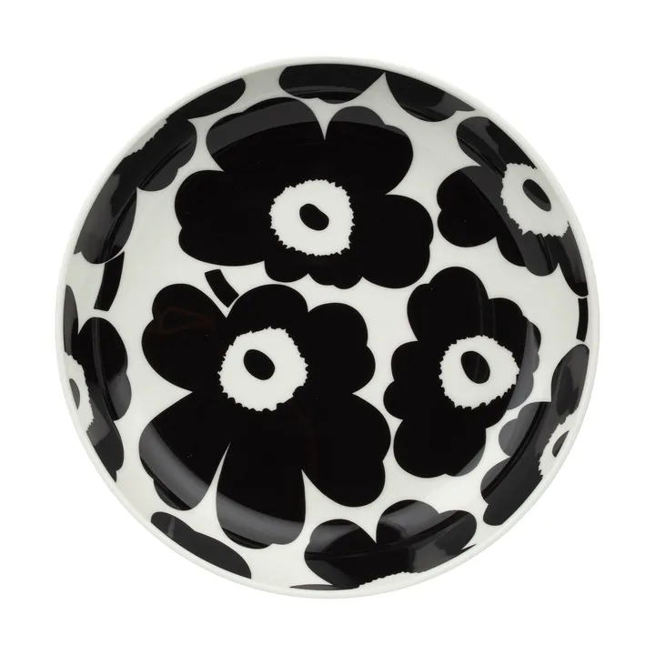Unikko diep bord Ø20,5 cm - Black-white - Marimekko