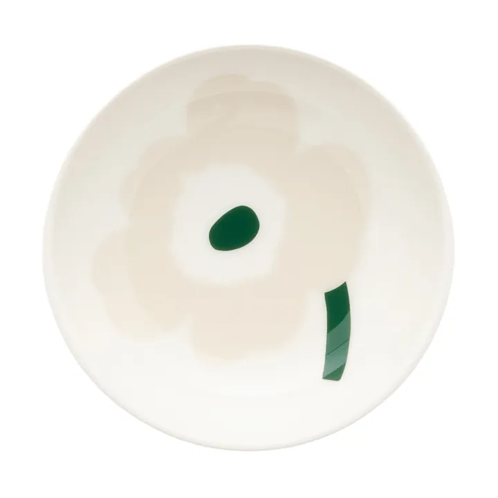 Unikko diepe bord - Beige-wit-licht zand-donkergroen - Marimekko