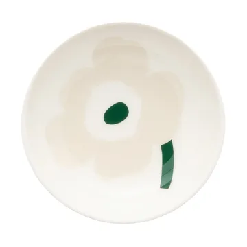 Unikko diepe bord - Beige-wit-licht zand-donkergroen - Marimekko