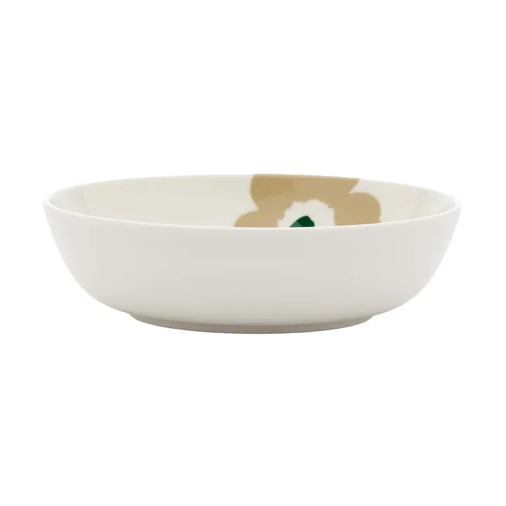 Unikko diepe bord - Beige-wit-licht zand-donkergroen - Marimekko