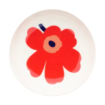 Unikko diepe bord - White-red-blue - Marimekko