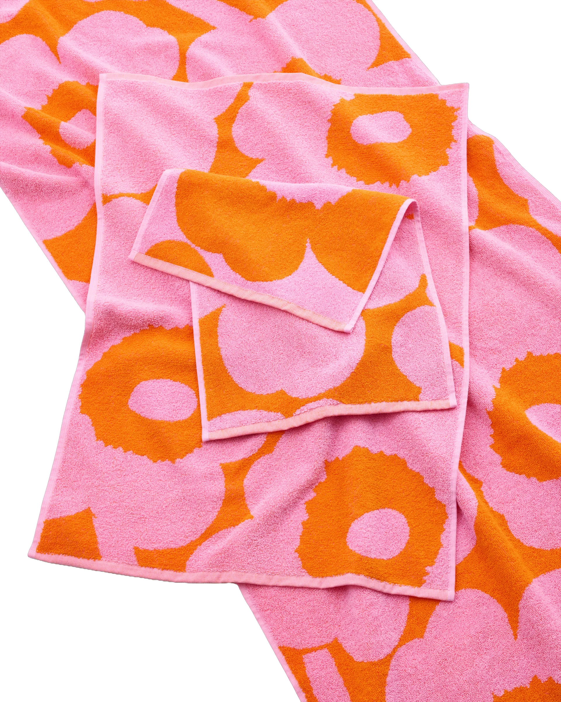 Unikko gastenhanddoek 50x30 cm, Orange-pink Marimekko