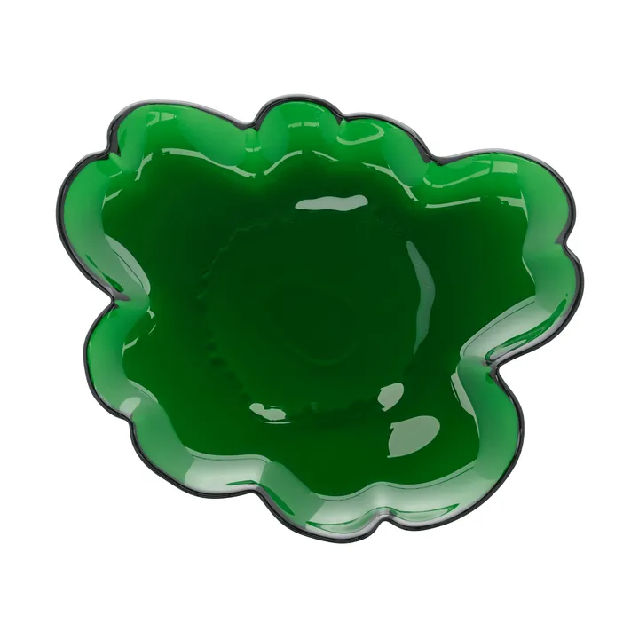 Unikko glazen bord 20 cm - groen - Marimekko