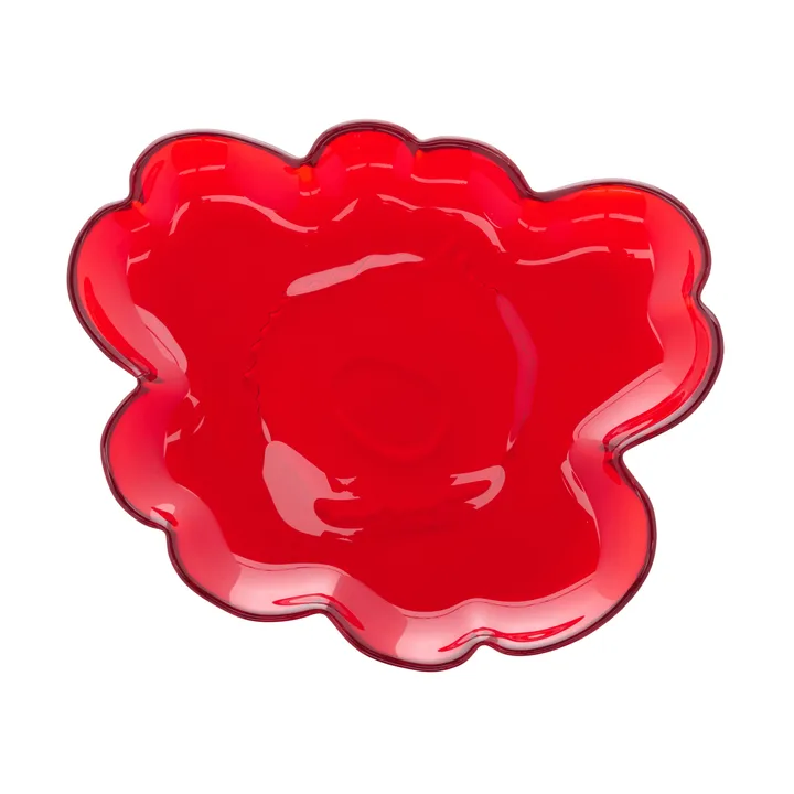 Unikko glazen bord 20 cm - Rood - Marimekko