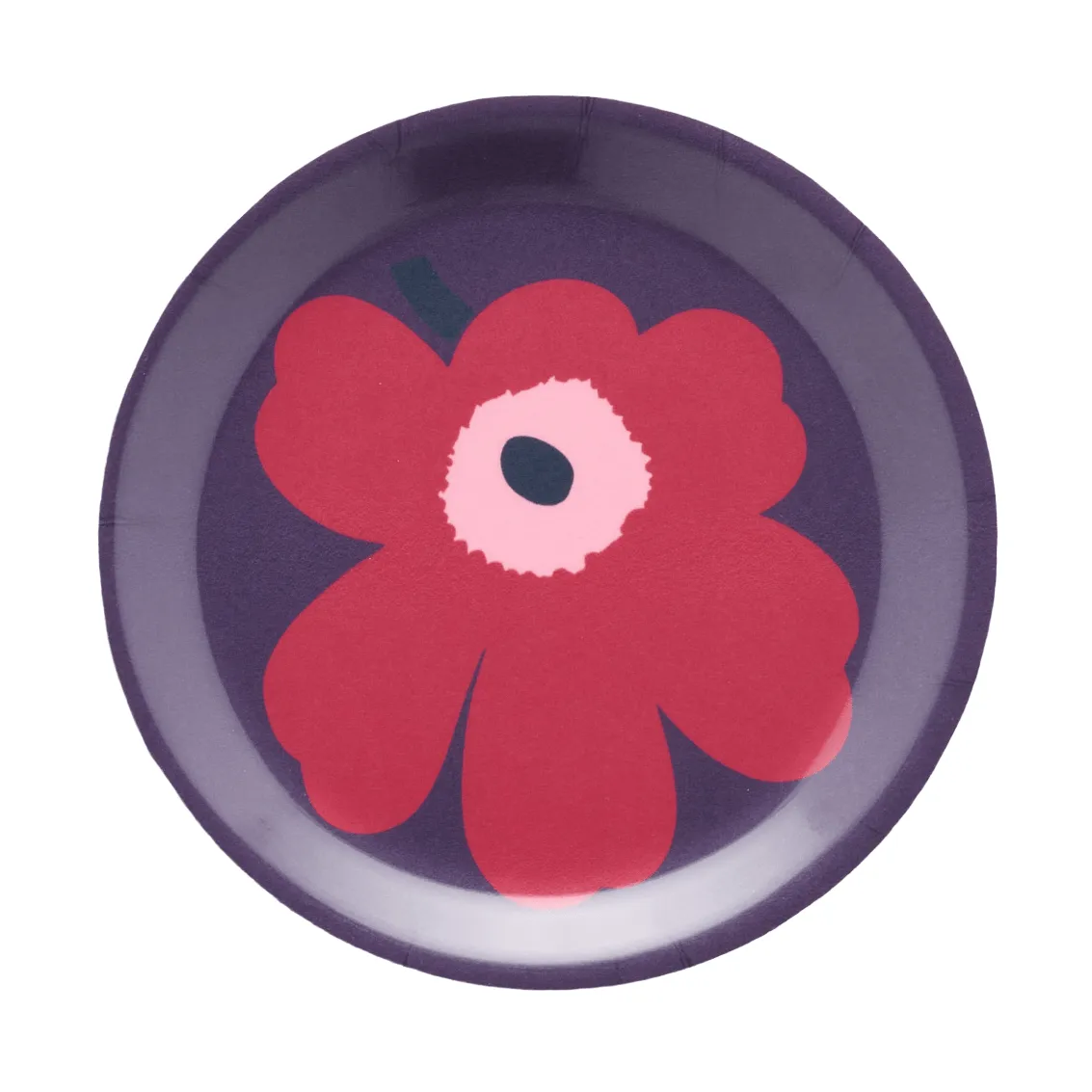 Unikko glazen onderzetter, Pruim-veenbes-roos, Ø11 cm Marimekko