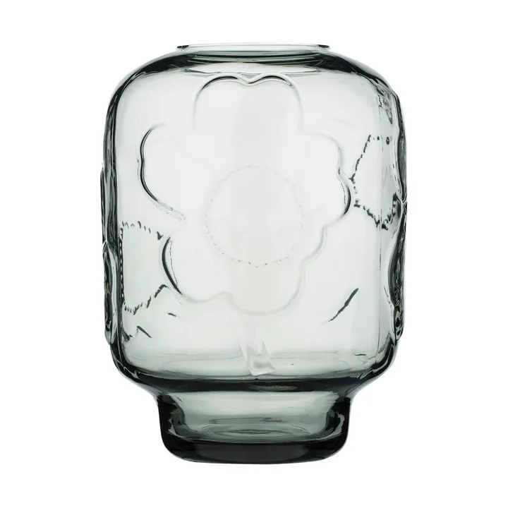 Unikko glazen vaas - Mistgrijs, 18 cm - Marimekko