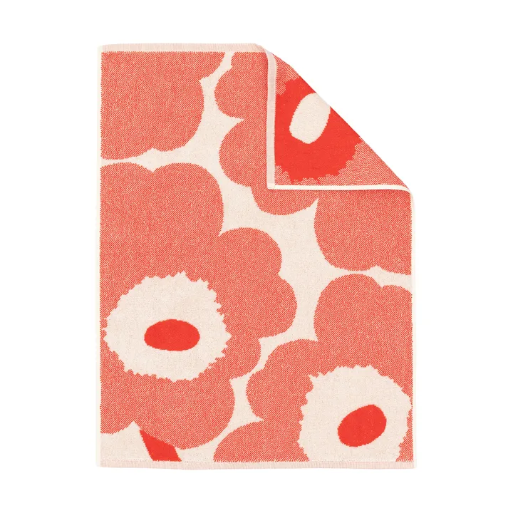 Unikko handdoek 50x70 cm - Off white-orange red - Marimekko