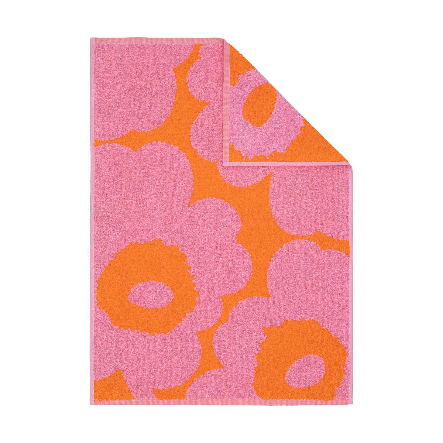 Unikko handdoek 50x70 cm, Orange-pink Marimekko