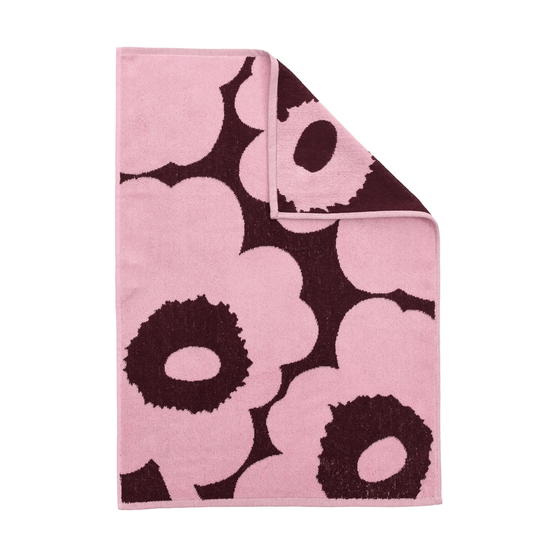 Unikko handdoek 50x70 cm, Plum-pink Marimekko